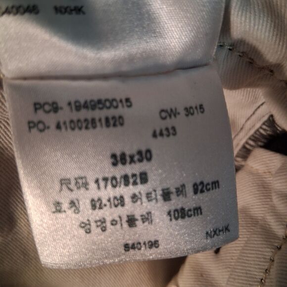 Levis XX Chino Joggers 36x30 Gomashio Salt Y Pepper Inseam 27 Herringbone - Picture 6 of 10